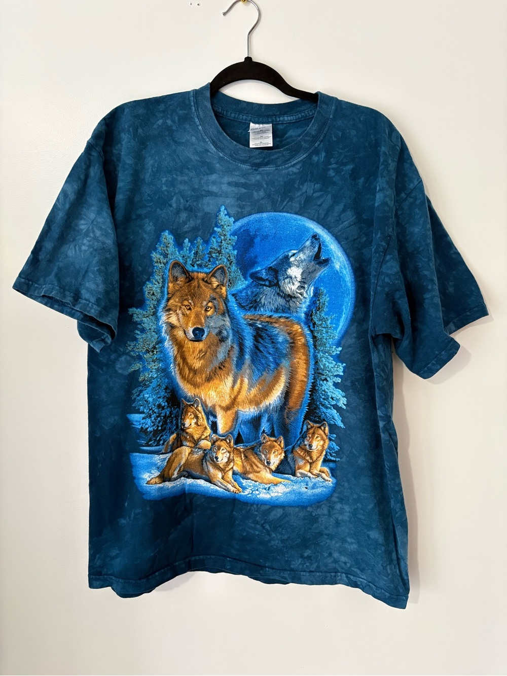 Vintage Tie Dye Wolf T